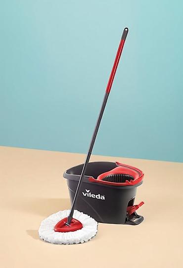 Хозтовары: Vileda Turbo Smart — комплект для мытья полов с педальным отжимом — 3