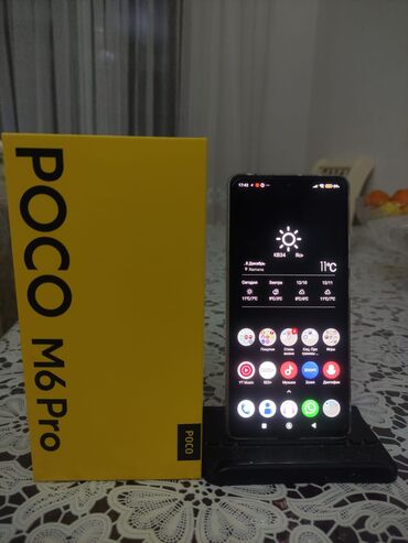 ilkin odenissiz telefon krediti: Poco M6 Pro, 256 GB, rəng - Qara, Face ID, Sensor, Barmaq izi