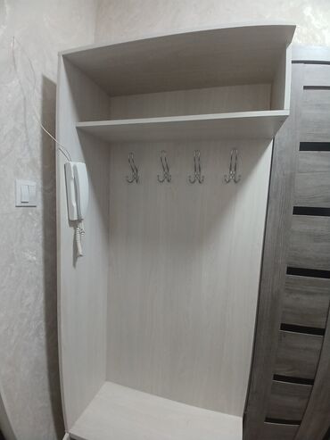 двухярустная детская кровать: Балдар гарнитурасы, Колдонулган, Кыздар үчүн, ДСП, түсү - Ак, Өзү алып кетүү