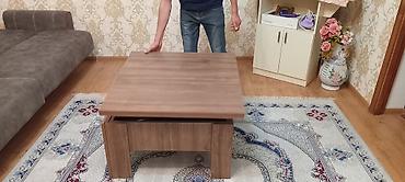 acılıb bağlanan masa: Qonaq masası, İşlənmiş, Açılan, Taxta, Kvadrat masa — 5