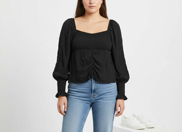 aksamitne bluzy: H&M, Women's blouse, size XL
