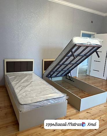 brus taxta: Yeni, Təknəfərlik çarpayı, Bazalı, Matras ilə, Siyirməsiz — 1