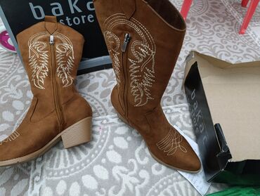 Çəkmələr: Çəkmə, Ölçü: 40, rəng - Qəhvəyi, Yeni — 7