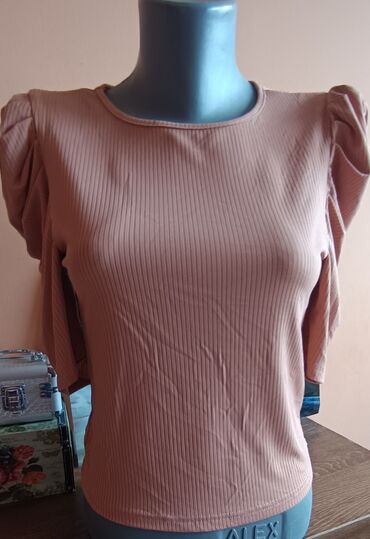zenske bluze i kosulje: M (EU 38), L (EU 40), Single-colored, Stripes, color - Beige