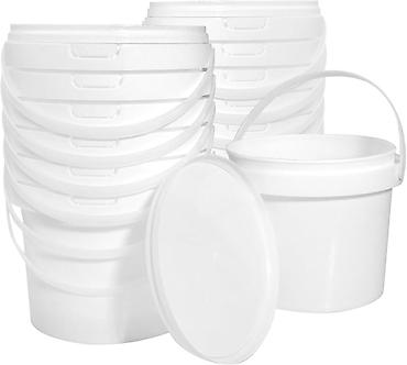 акун мука цена мешок: Plastik qapaqlı vedrə dəsti - Material: möhkəm, yüngül plastik - — 1
