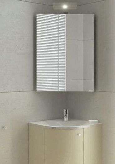 Çanaqlar, tülpanlar: Künc üçün kompak tualet/lavabo həlli – üçbucaq formalı künc lavabosu — 9