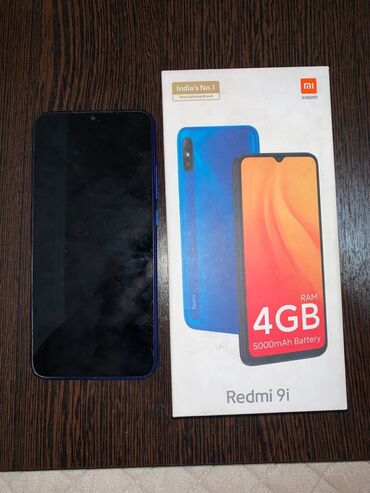 телефон режим нот 9: Xiaomi, Redmi 9A, Колдонулган, 64 ГБ, түсү - Көк, 2 SIM