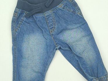 kombinezon z koronką hm: Denim pants, 6-9 months, condition - Perfect