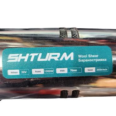 K/t heyvanları üçün mallar: №: 8306 Məhsulun adı: Qoyun qırxan maşın Sturm 1000W, göy Brend: Sturm — 4