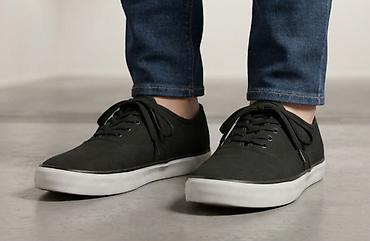 obuča: Crne unisex patike – casual platnene patike sa vezivanjem - — 1