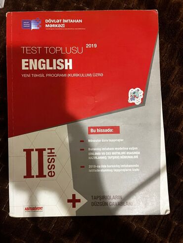 azərbaycan dili test toplusu 1 ci hissə cavabları isim: İngilis dili test toplusu 2 ci hisse ici yazilmayib