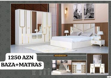 Yataq otağı dəstləri: İkinəfərlik çarpayı, Dolab, Termo, 2 tumba, Azərbaycan, Yeni — 17