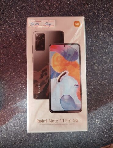 redmi note 11 pro: Xiaomi Redmi Note 11 Pro, 64 GB, rəng - Qara, 
 Sənədlərlə, Sensor, Face ID