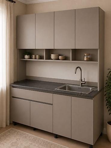 silver kitchen: Кухонный гарнитур, Новый, В рассрочку, ДСП, Платная доставка — 2