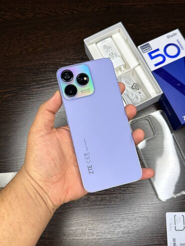 lenovo телефон: ZTE Blade V50 Design 5G, Новый, 256 ГБ, цвет - Фиолетовый, 1 SIM, 2 SIM