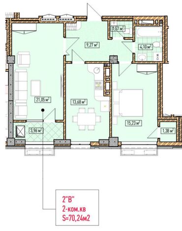 элит хаус цена в бишкеке: 2 комнаты, 70 м², Элитка, 9 этаж