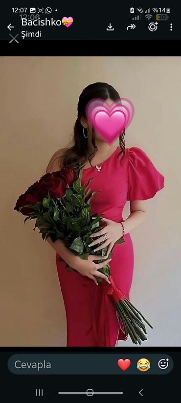 Donlar: Zərif çəhrayı ziyafət libası satılır 🌹 ✨ Ölçü: 42 💗 Rəng: Çəhrayı 👗 — 2