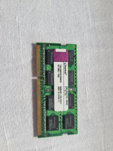 2 gb ram: Operativ yaddaş (RAM) Kingston, 2 GB, 1600 Mhz, DDR3, Noutbuk üçün