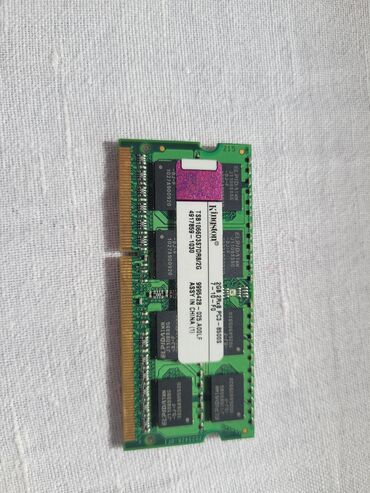 ram ddr3: Operativ yaddaş (RAM) Kingston, 2 GB, 1600 Mhz, DDR3, Noutbuk üçün