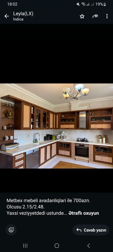 Metbex mebeli avadanliqlari ile 700azn. Olcusu 2.15/2.48. Yaxsi