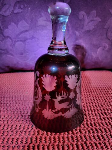 Ostali kućni dekor: Zvono novo Bohemija kristal rucno gravirano 70te. Kristalno — 2