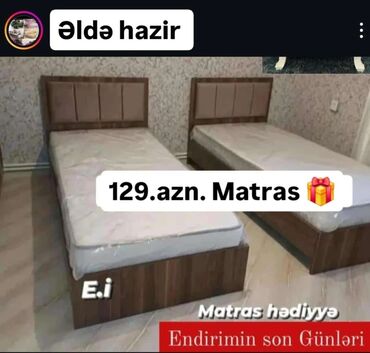 tap az ikinci el mebeller: Yeni, Təknəfərlik çarpayı, Bazasız, Matras ilə, Azərbaycan