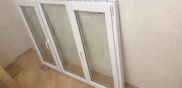 İşlənmiş İkiqat şüşə paketi Plastik pəncərə, Еni: 138 sm, Uzunluğu: 182 sm