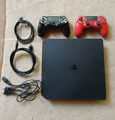 Oyun diskləri və kartricləri: Sony PlayStation 4 Slim oyun konsolu,lazımi kabellərlə birlikdə təklif
