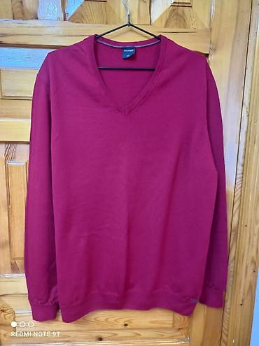 Свитера: Мужские свитеры 1) OLYMP, размер XXL - Цвет: бордовый - V-образный — 1