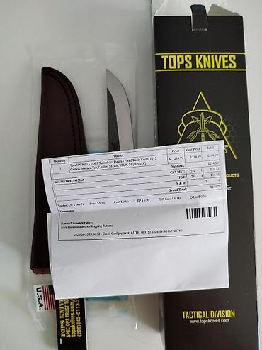 satori нож: Коллекционный нож Tops knife tanimboka puukko made in USA Новый — 2