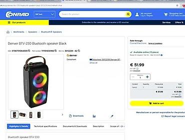 multimedia auto: Bluetooth party zvučnik Denver Boombox sa RGB osvetljenjem - Dva — 7