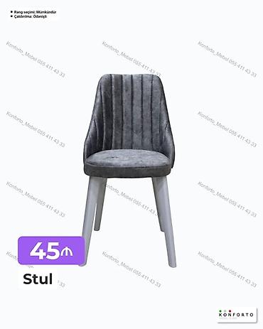 Stul – rahat və eleqant dizayn - Yumşaq parça üzlü oturacaq və bel