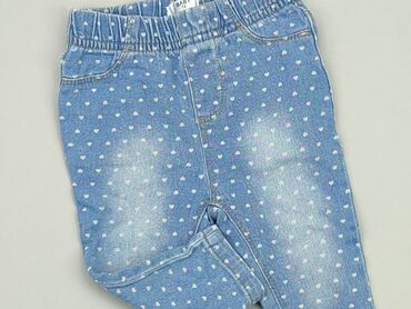 legginsy dżinsowe dla dzieci: Spodnie jeansowe, 6-9 m, stan - Bardzo dobry