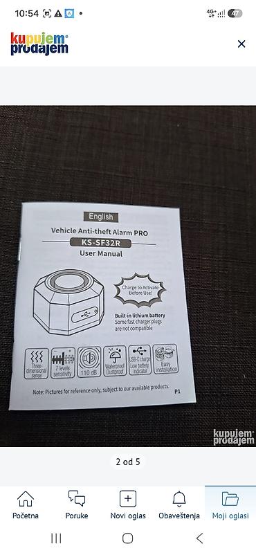 massage novi: Bežični alarm protiv krađe za vozila KS-SF32R (PRO) - Namenjen za — 3