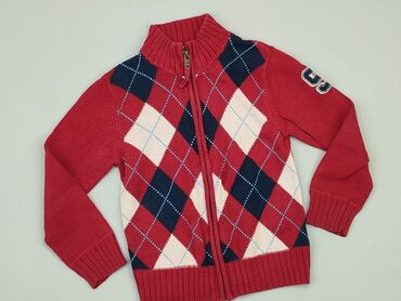 sweterek czerwony: Sweterek, H&M, 5-6 lat, 110-116 cm, stan - Dobry