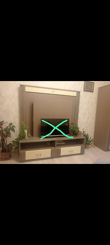 tv stent: TV stendi və panel dəsti - Material: keyfiyyətli laminat/MDFlam ağac — 1