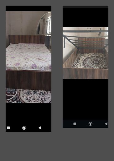ucuz yataq: Б/у, Двуспальная кровать, С подъемным механизмом, С матрасом, Без выдвижных ящиков