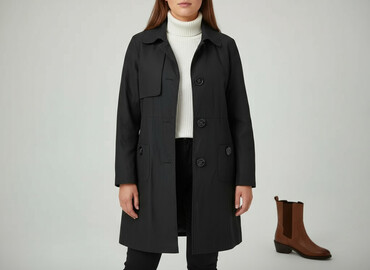 żółta kurtka damska reserved: My Essential Wardrobe, Women`s trench, size XL