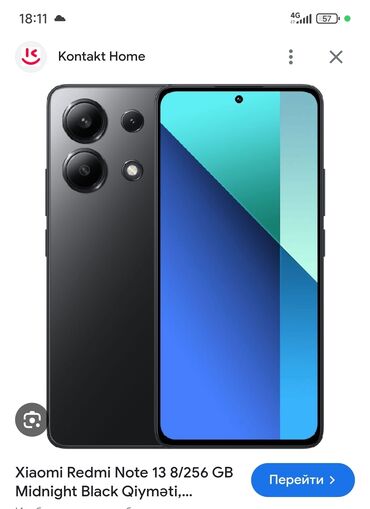 Xiaomi: Xiaomi Redmi Note 13, 256 GB, rəng - Qara