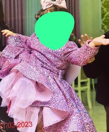 gupurlu donlar: Детское платье цвет - Фиолетовый