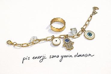 fatime duxusu: Dəst qolbaq və üzük - Qolbaq: iri zəncirli forma, karabin qapanma - — 1