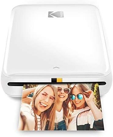 stepler qiymeti: KODAK Step Wireless Mobile Photo Mini Printer (White) Compatible w/