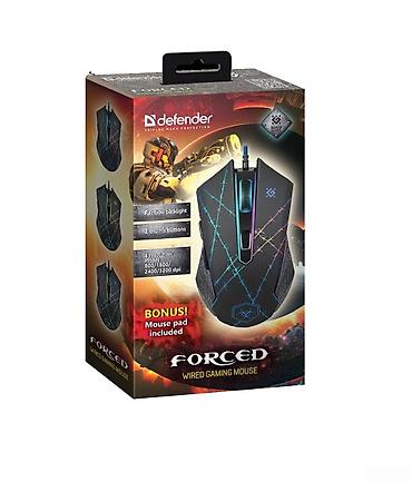 Defender	Forced GM-020L wired gaming mouse+mousepad, Optik sensor