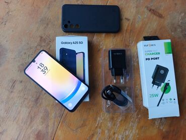 hard disk qiymətləri: Samsung Galaxy A25, 256 ГБ, цвет - Синий, Сенсорный, Отпечаток пальца, Две SIM карты