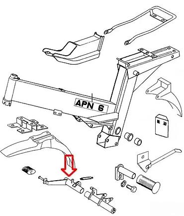 startni: Poluga za pokretanje motora (kick starter) namenjena za modele APN 6 — 4