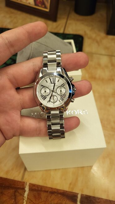 платья для свадьбы: Классикалык сааттар саат, Michael Kors, АКШ, Суу өткөрбөөчү, Асыл нуска, Унисекс, Жаңы
