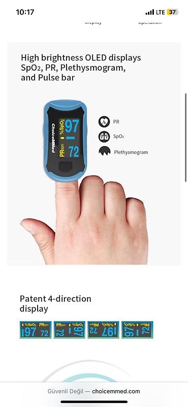 ChoiceMMed OxyWatch barmaq ucu oksimetr - Funksiya: SpO2 (qan oksigen at lalafo.az — 2 ChoiceMMed OxyWatch barmaq ucu oksimetr - Funksiya: SpO2 (qan oksigen — 2