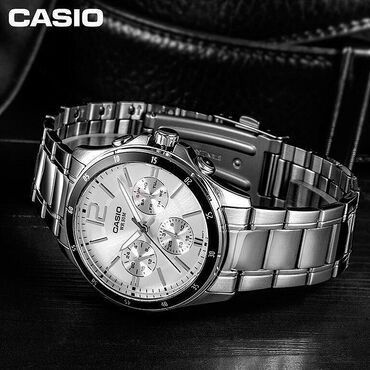 янтарь часы: Классикалык сааттар саат, Casio, Күмүш, Жапония, Суу өткөрбөөчү, Асыл нуска, Эркектердики, Жаңы