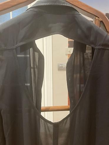 escada: Qara şifon uzun köynək/kimono - Material: nazik, yüngül və — 3