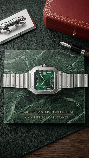 cartier azerbaijan: Yeni, Qol saatı, Cartier, rəng - Yaşıl — 3